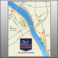 Trenton 10K Course Map