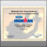 Ironman World Championship Finisher Certificate